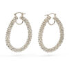 Dahlia Oval Earrings Silver