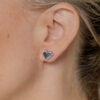3D Heart earrings