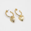 Almond heart big hoops