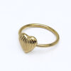 Mini almond heart  skinny Ring